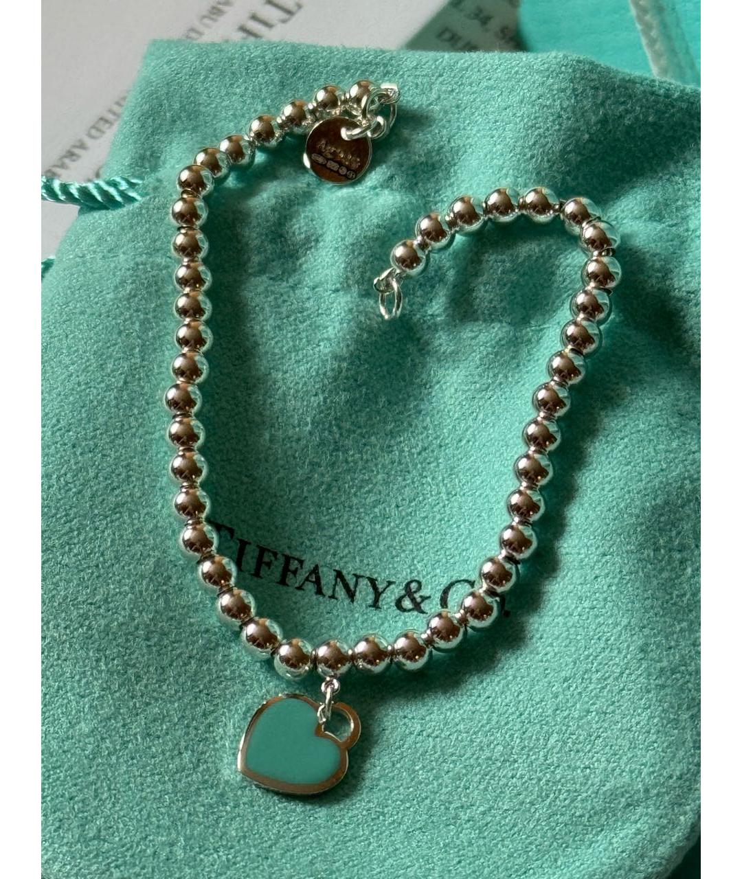 TIFFANY&CO Бирюзовый серебряный браслет, фото 3