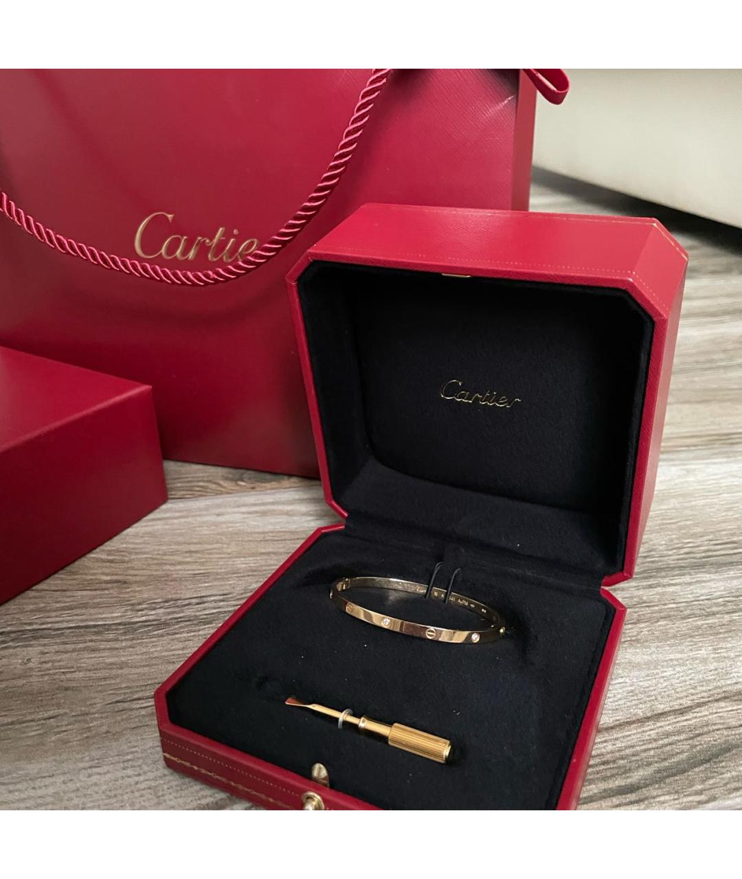 CARTIER Желтый браслет из желтого золота, фото 2