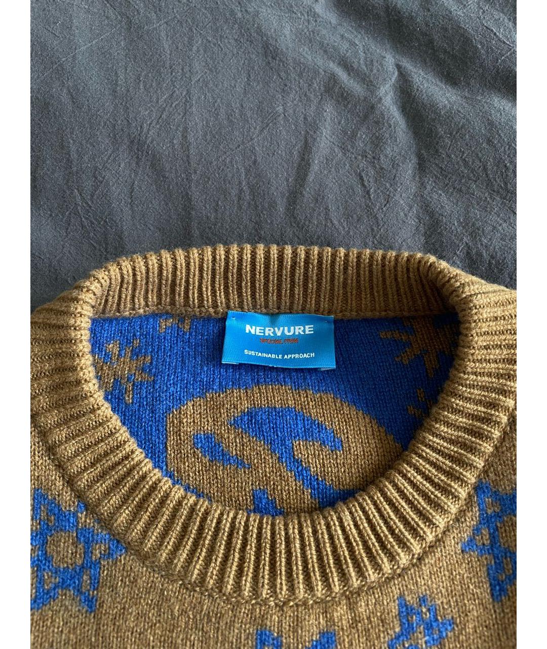 NERVURE Коричневый кашемировый джемпер / свитер, фото 4