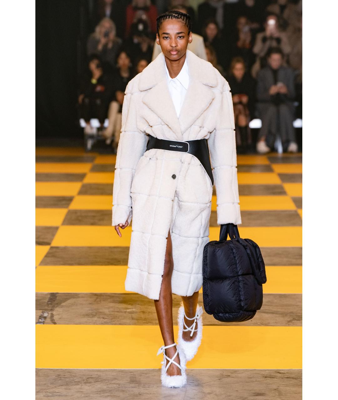 OFF-WHITE Черный кожаный ремень, фото 6