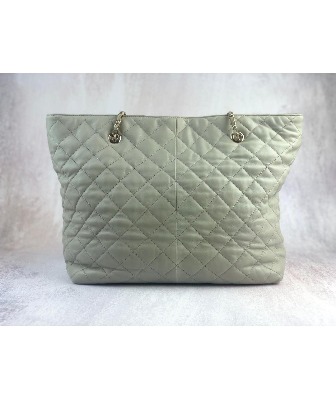 DKNY Бежевая кожаная сумка тоут, фото 2