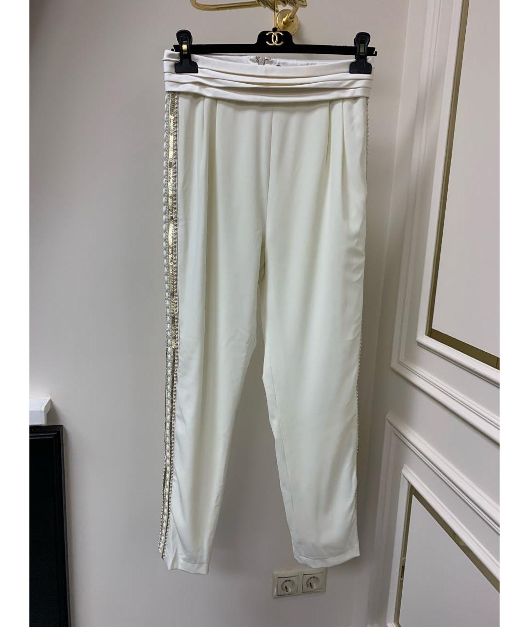 BADGLEY MISCHKA Белые прямые брюки, фото 2