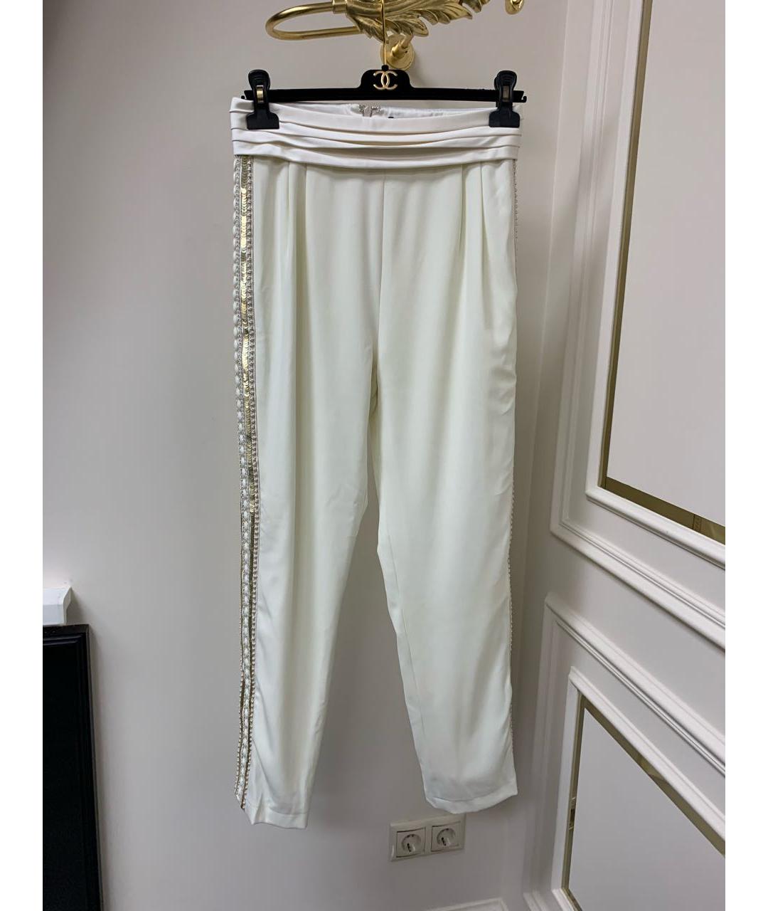 BADGLEY MISCHKA Белые прямые брюки, фото 9