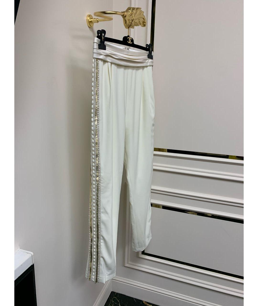 BADGLEY MISCHKA Белые прямые брюки, фото 7