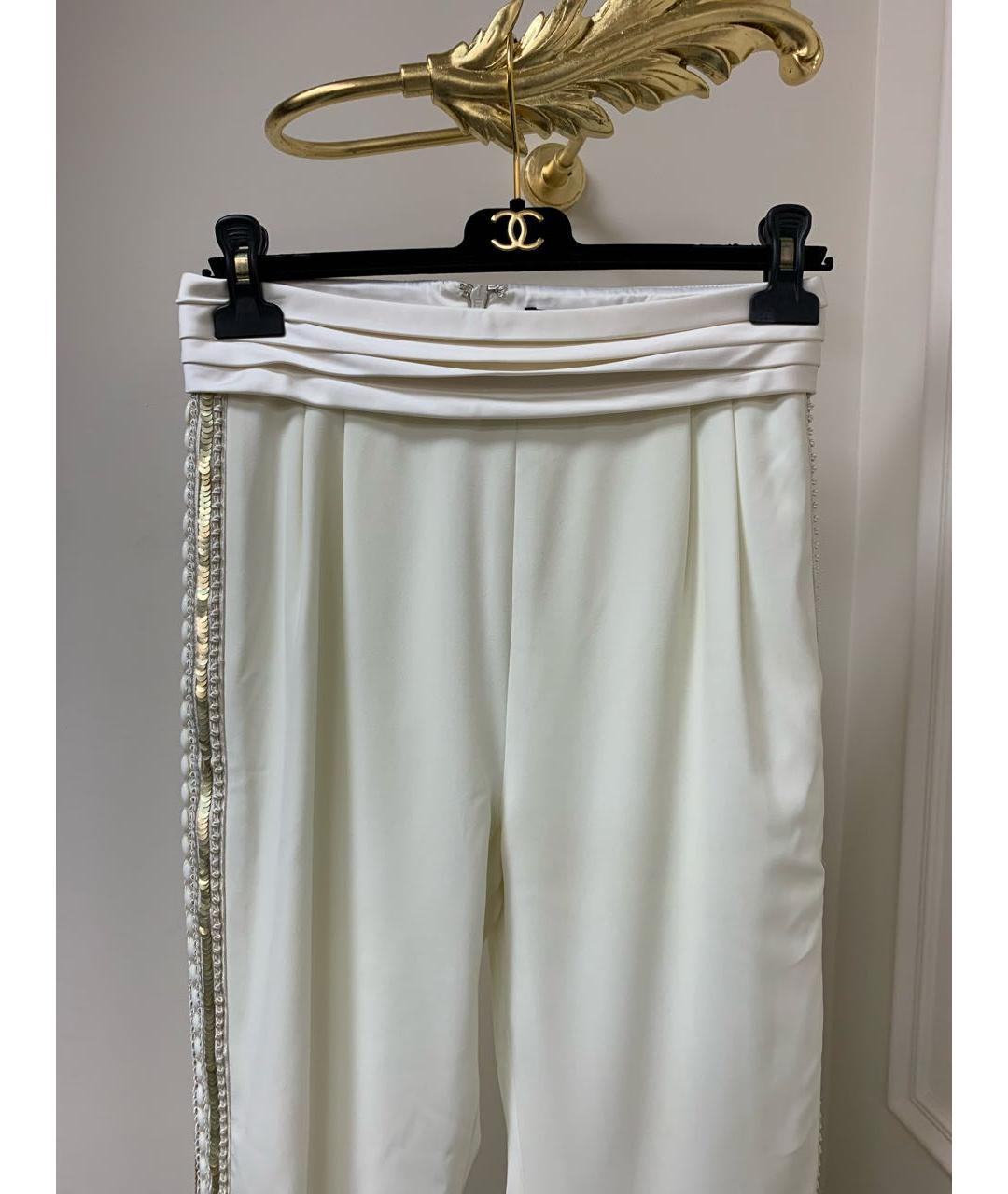 BADGLEY MISCHKA Белые прямые брюки, фото 3