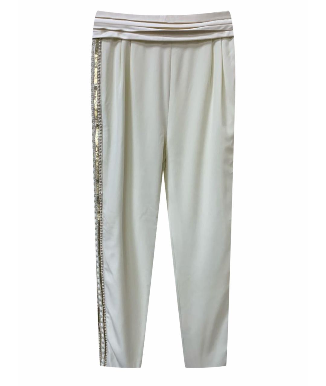 BADGLEY MISCHKA Белые прямые брюки, фото 1