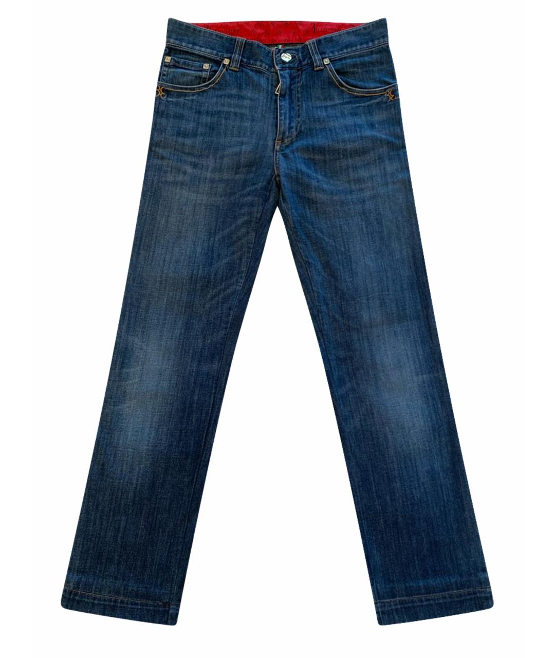 BILLIONAIRE Темно-синие хлопковые прямые джинсы, фото 1