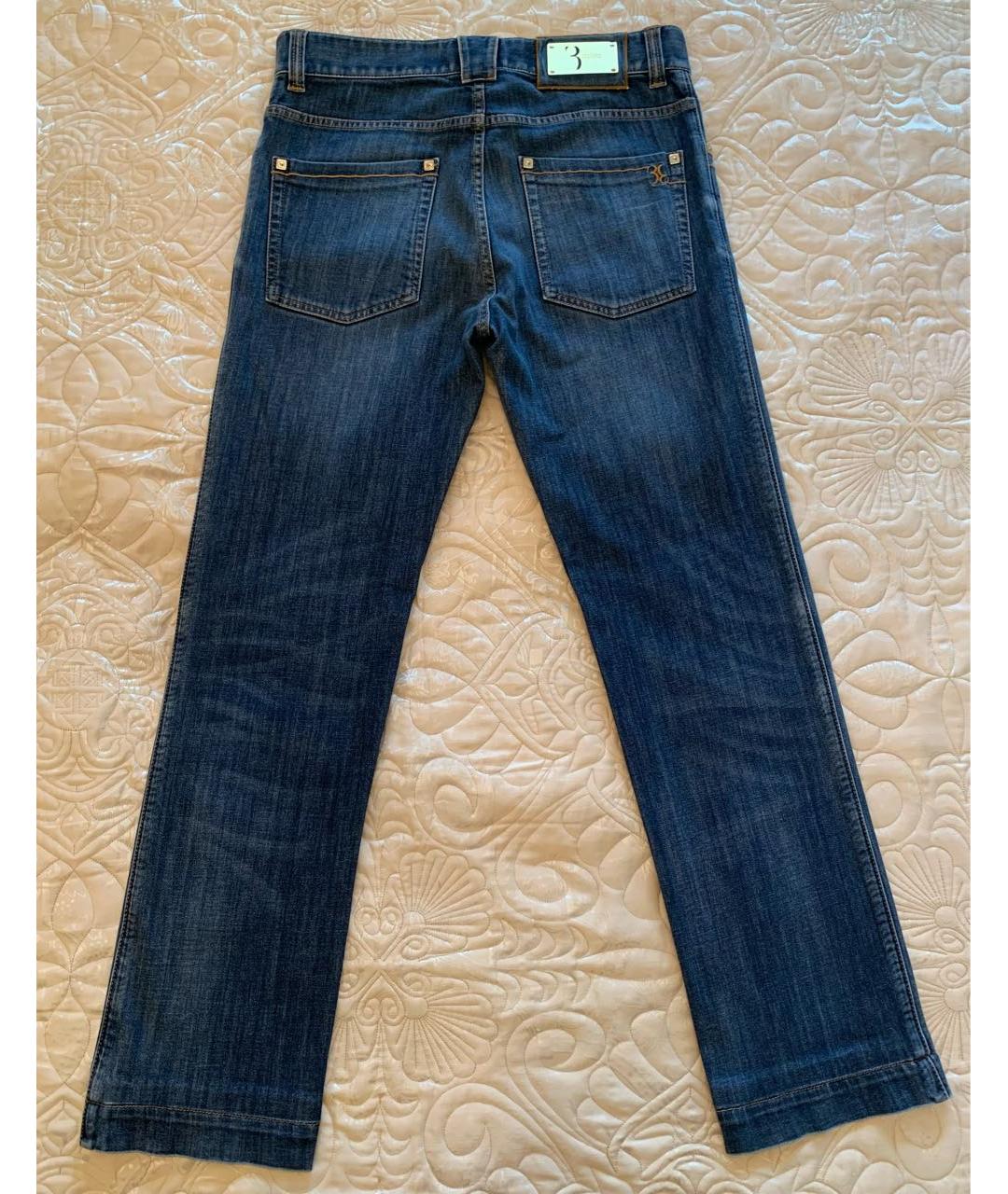 BILLIONAIRE Темно-синие хлопковые прямые джинсы, фото 4