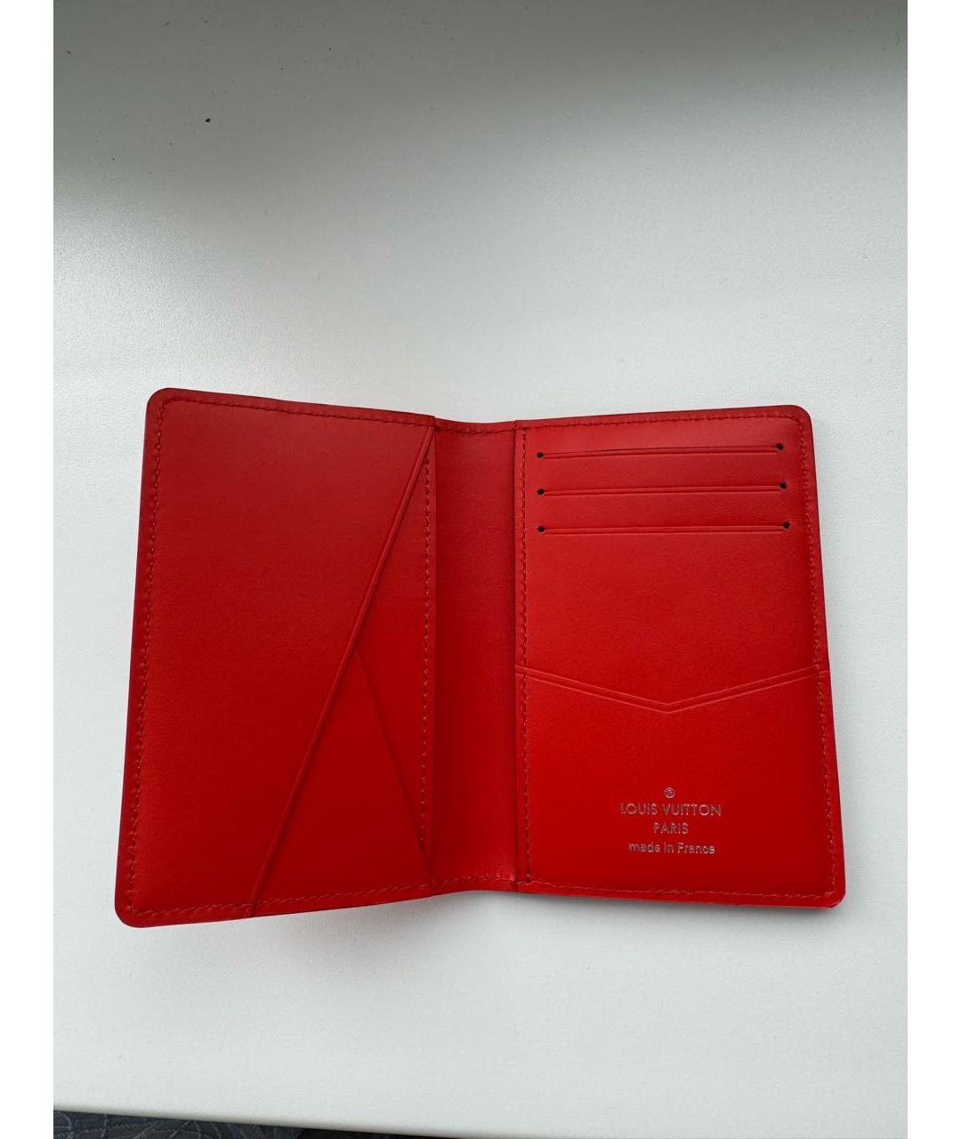 LOUIS VUITTON PRE-OWNED Красный кожаный кошелек, фото 4