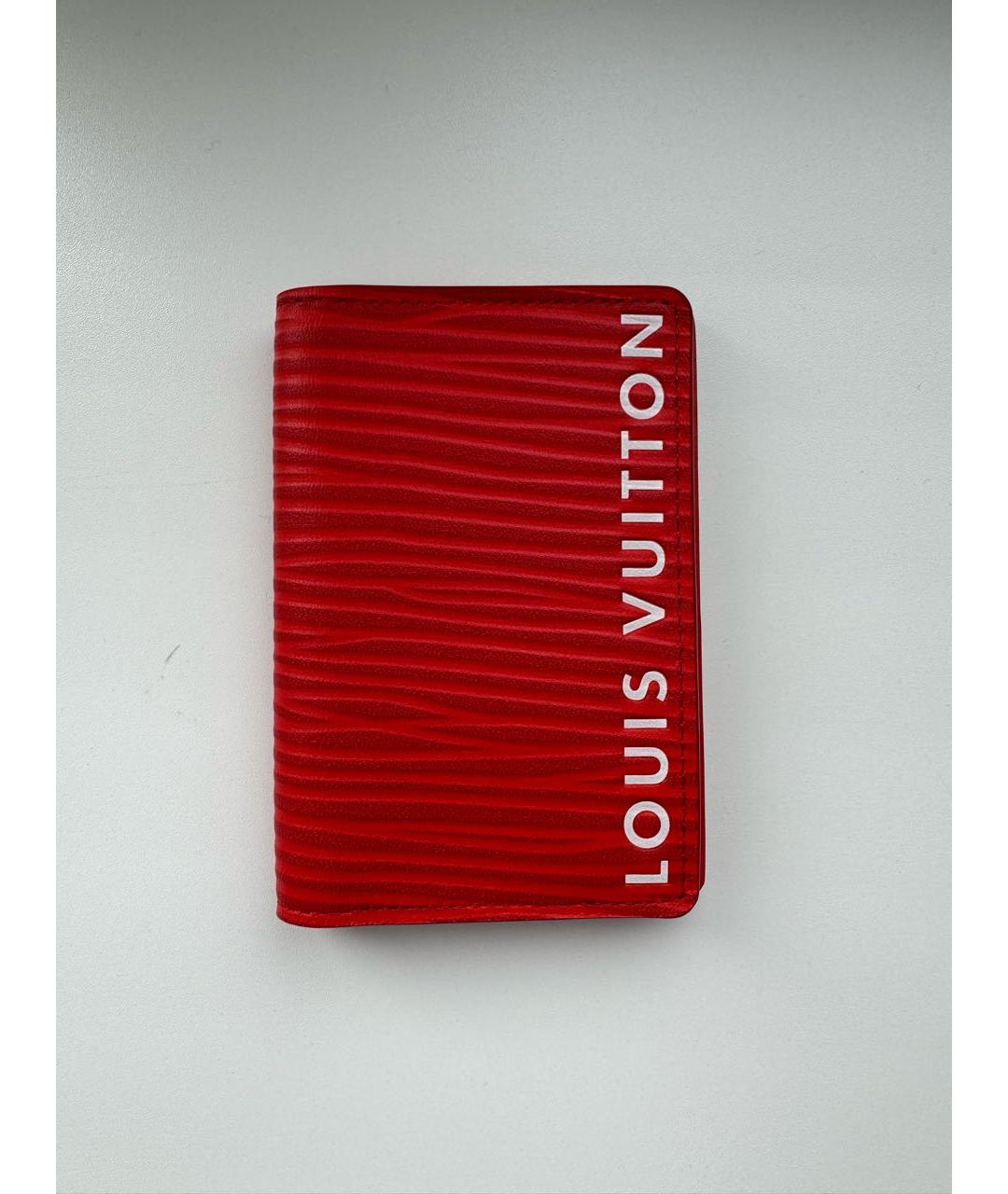 LOUIS VUITTON PRE-OWNED Красный кожаный кошелек, фото 9