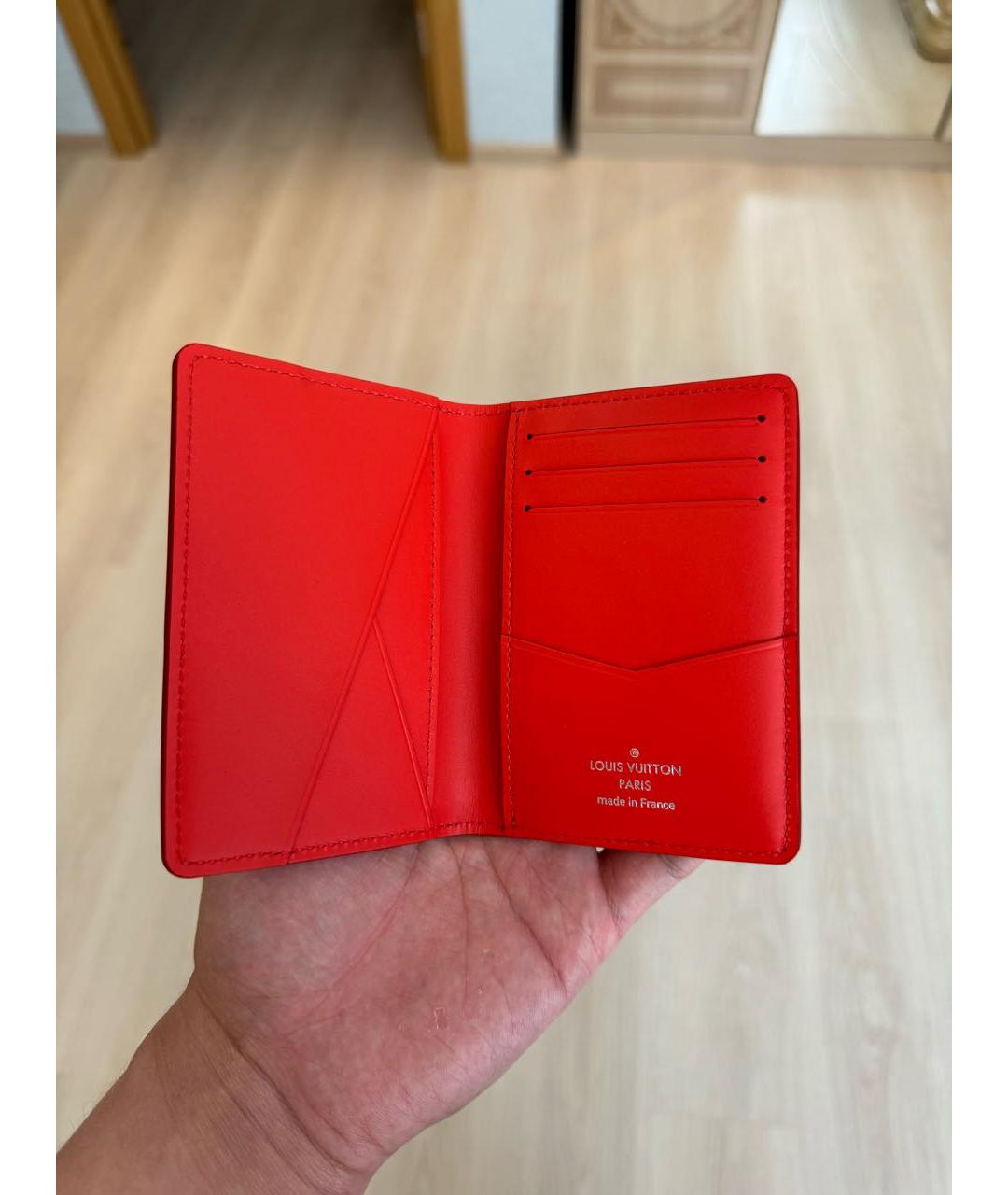 LOUIS VUITTON PRE-OWNED Красный кожаный кошелек, фото 8