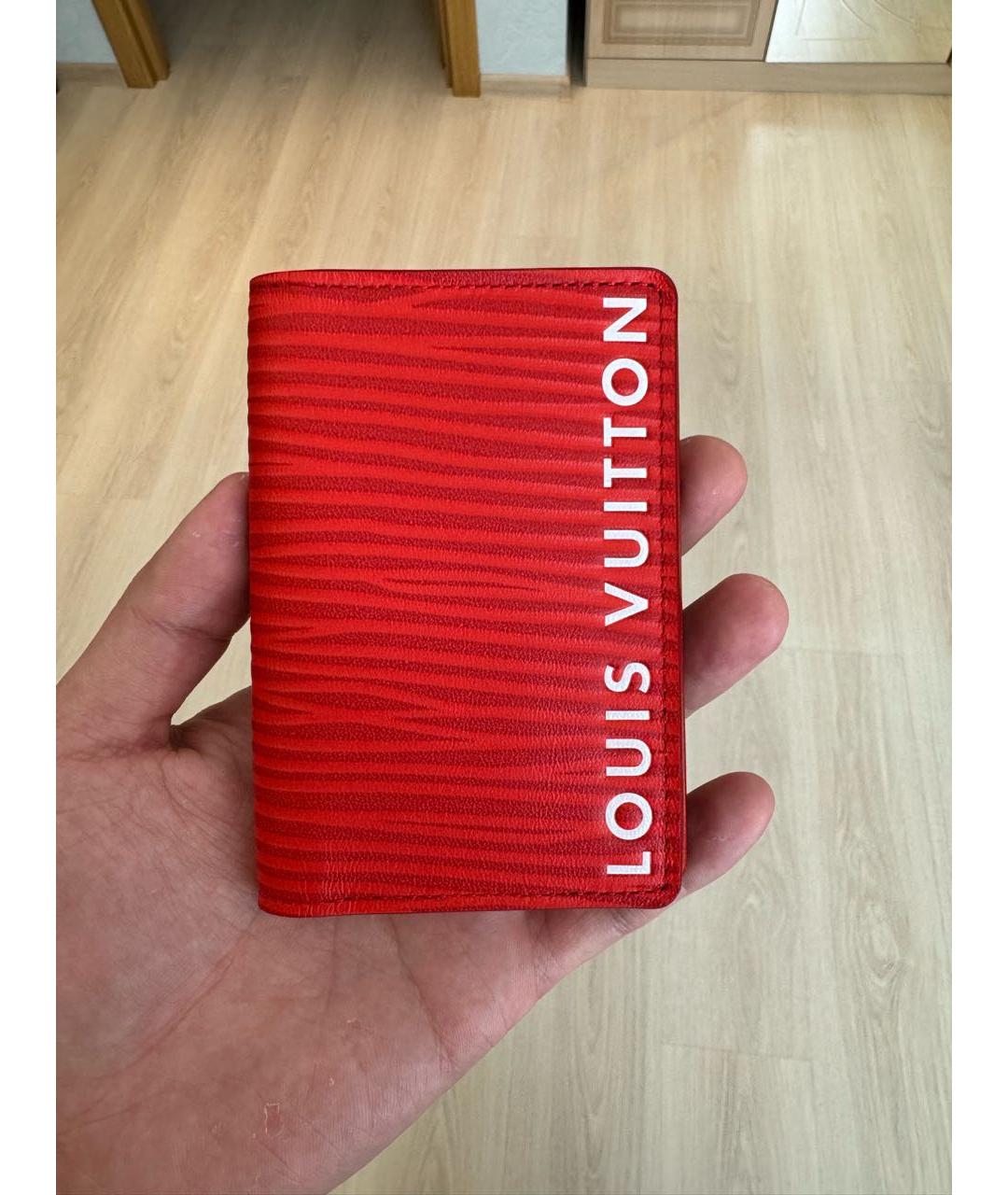 LOUIS VUITTON PRE-OWNED Красный кожаный кошелек, фото 5
