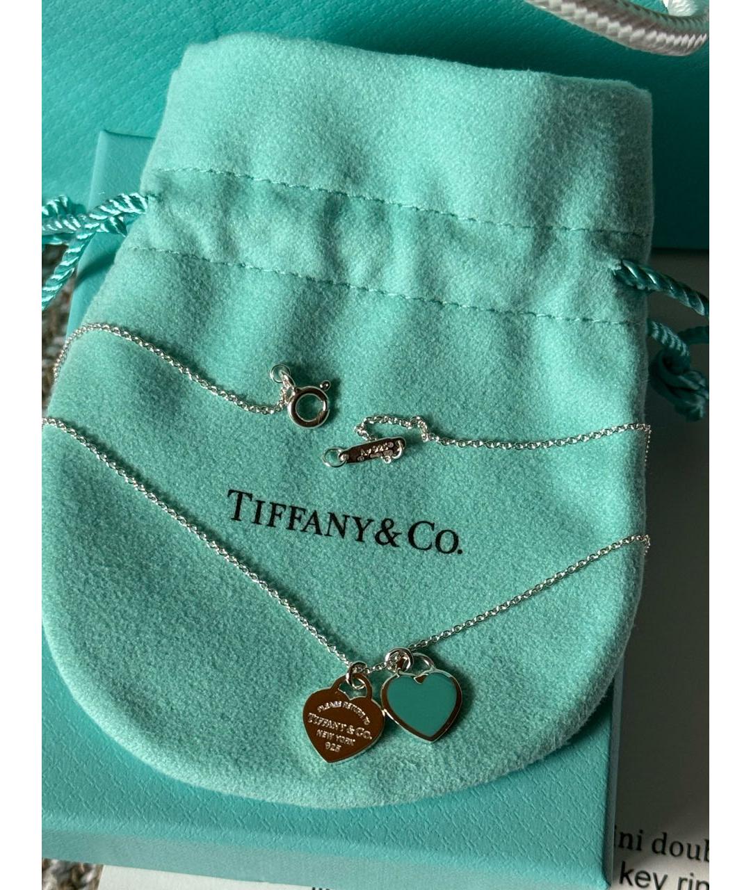 TIFFANY&CO Бирюзовый серебряный кулон, фото 3