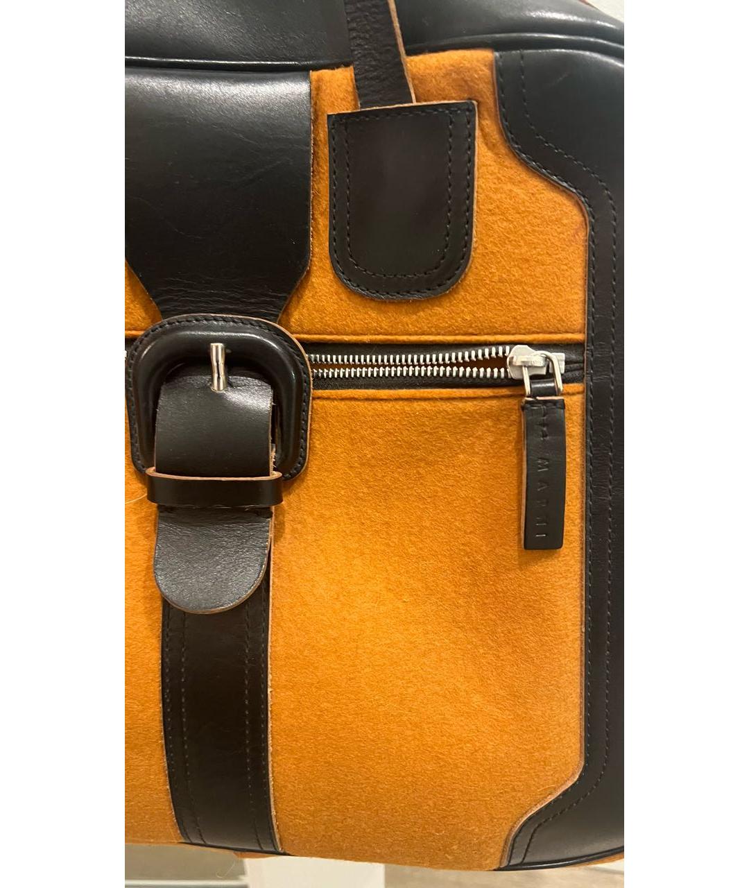 MARNI Оранжевая сумка с короткими ручками, фото 2