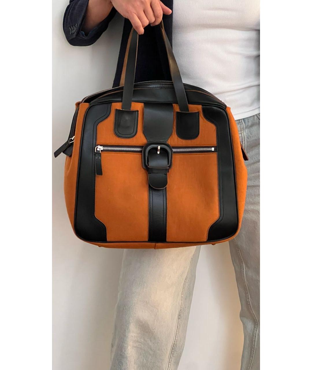 MARNI Оранжевая сумка с короткими ручками, фото 6