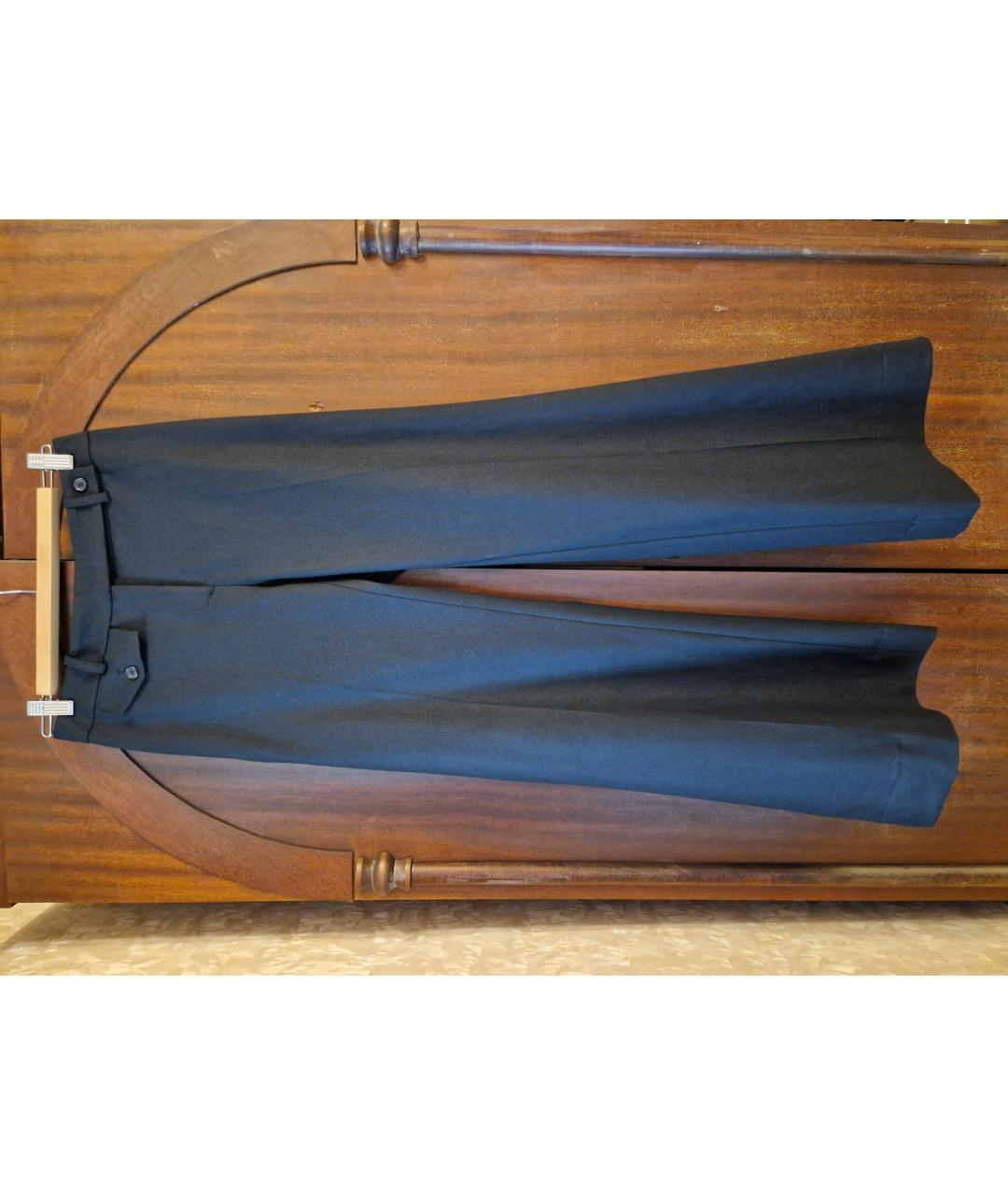MICHAEL MICHAEL KORS Черные шерстяные брюки широкие, фото 9