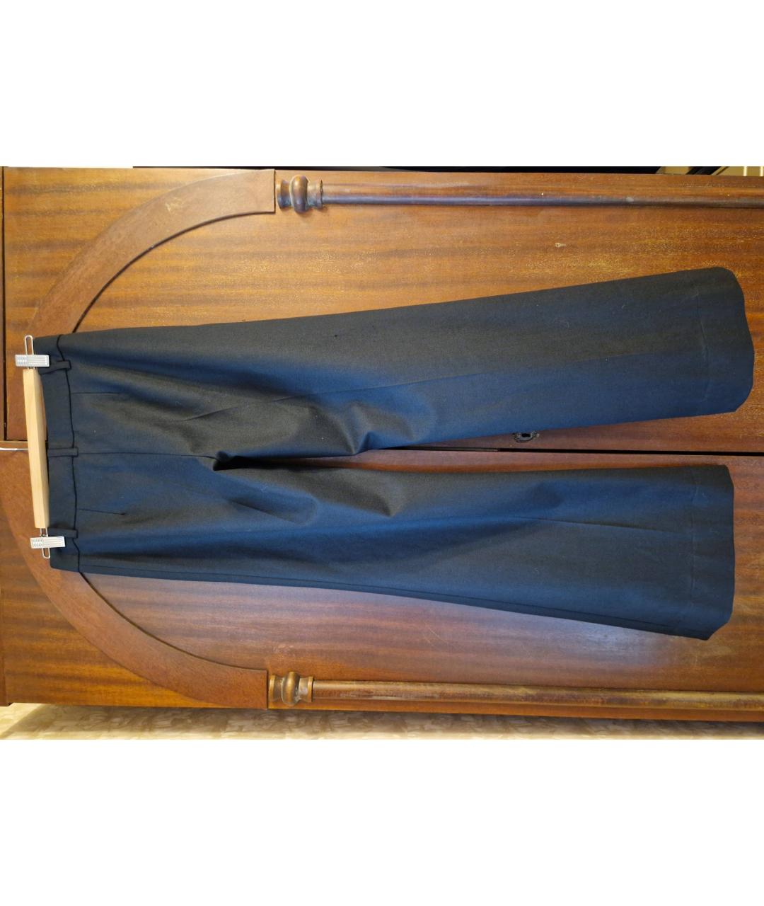 MICHAEL MICHAEL KORS Черные шерстяные брюки широкие, фото 2