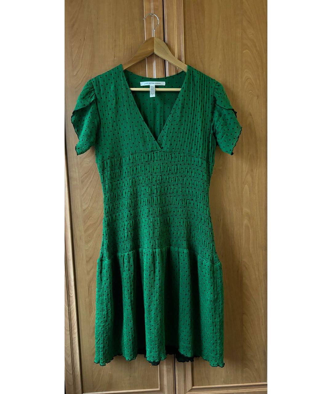 DIANE VON FURSTENBERG Зеленые шелковое повседневное платье, фото 5