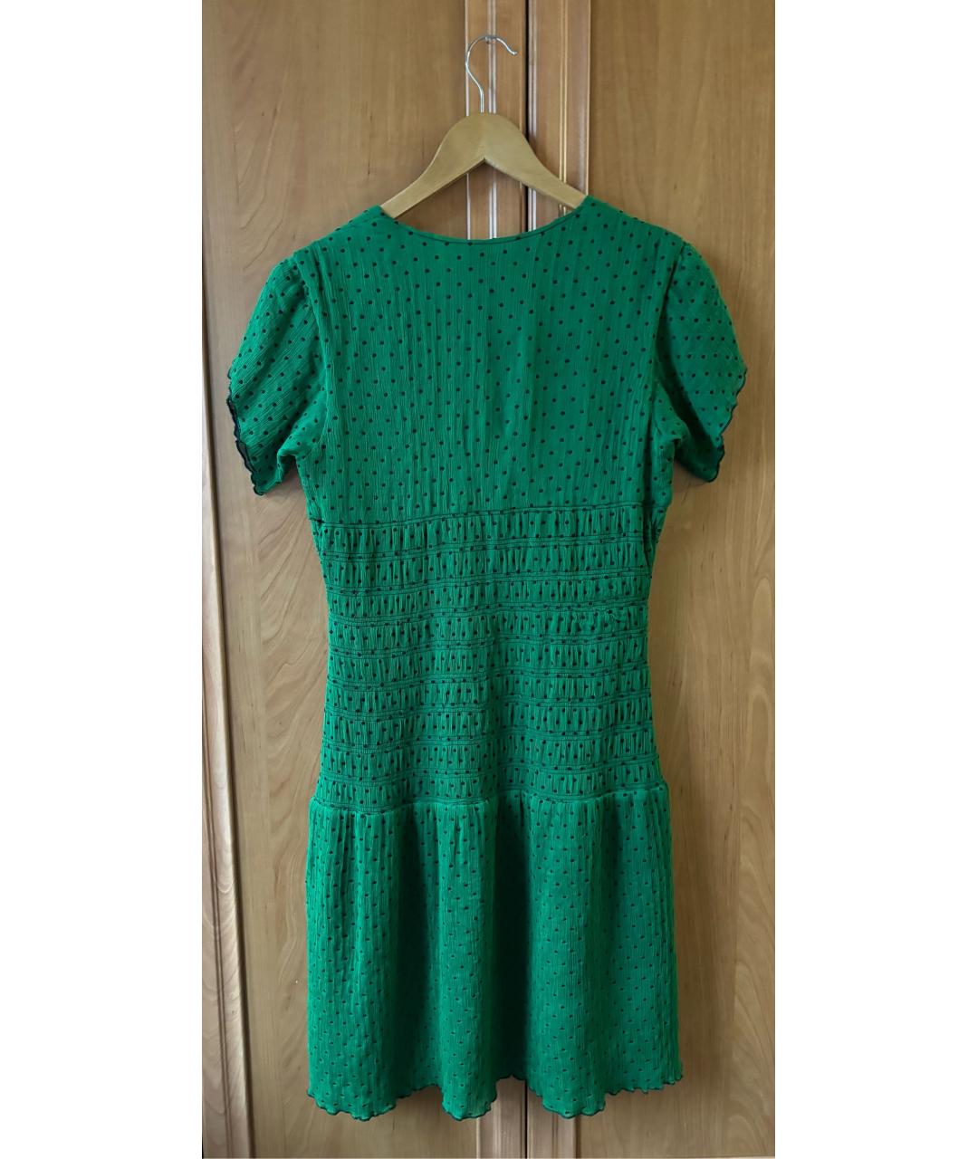 DIANE VON FURSTENBERG Зеленые шелковое повседневное платье, фото 2