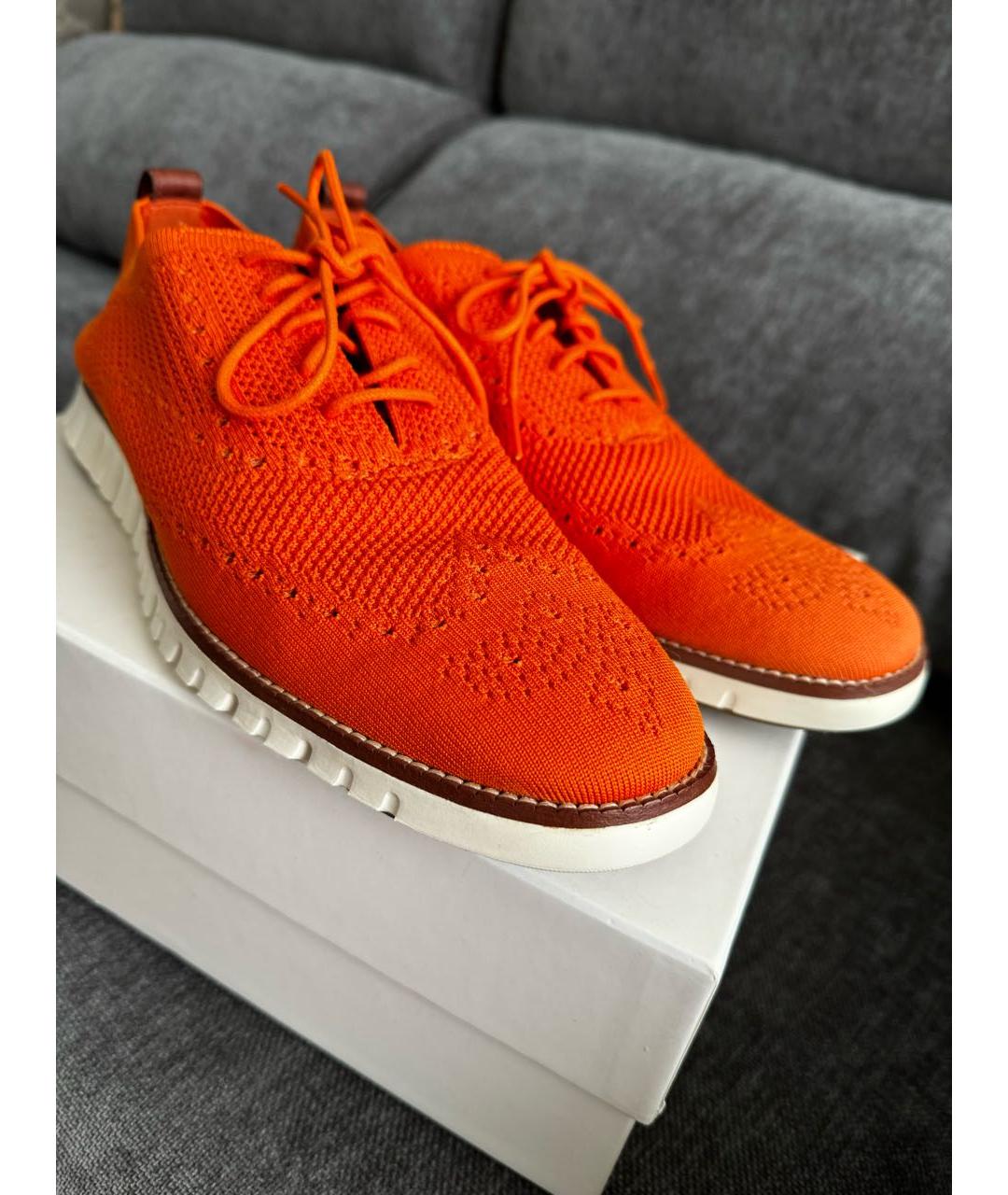 COLE HAAN Оранжевое текстильные туфли, фото 2