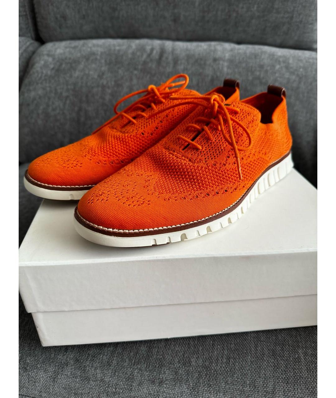 COLE HAAN Оранжевое текстильные туфли, фото 8
