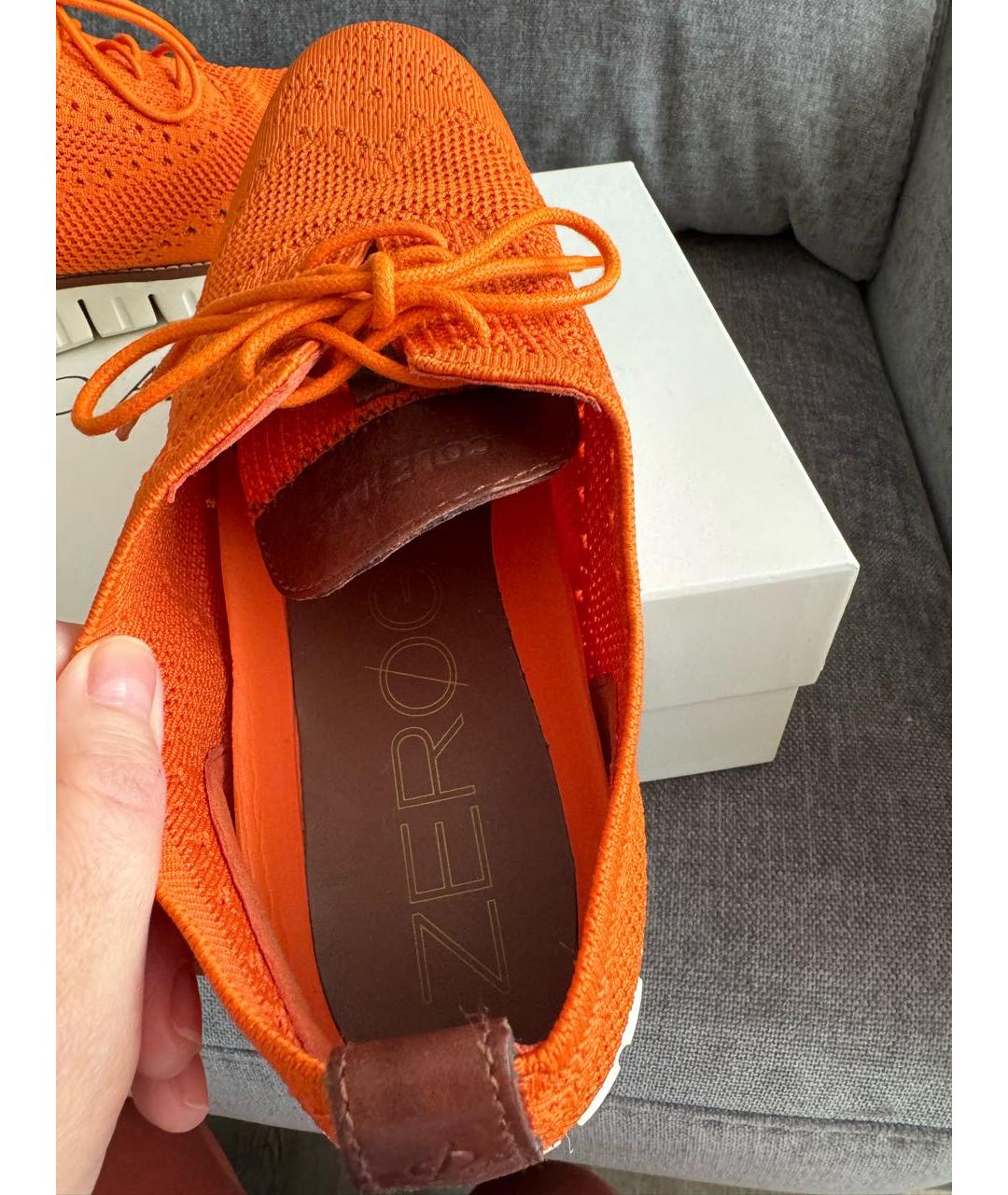 COLE HAAN Оранжевое текстильные туфли, фото 6