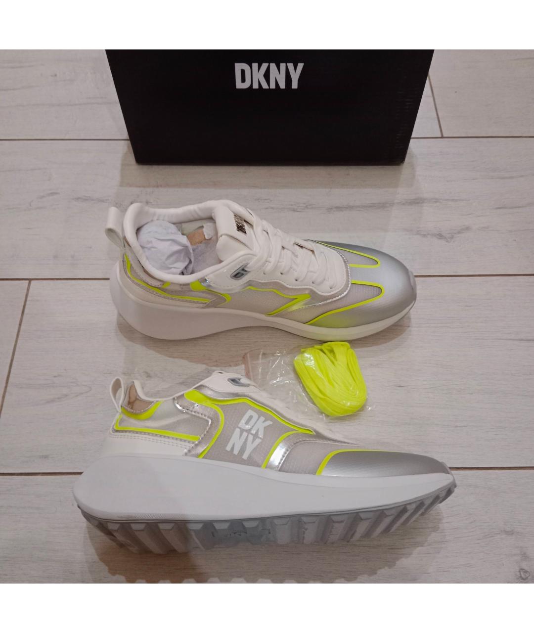 DKNY Белые кожаные кроссовки, фото 3