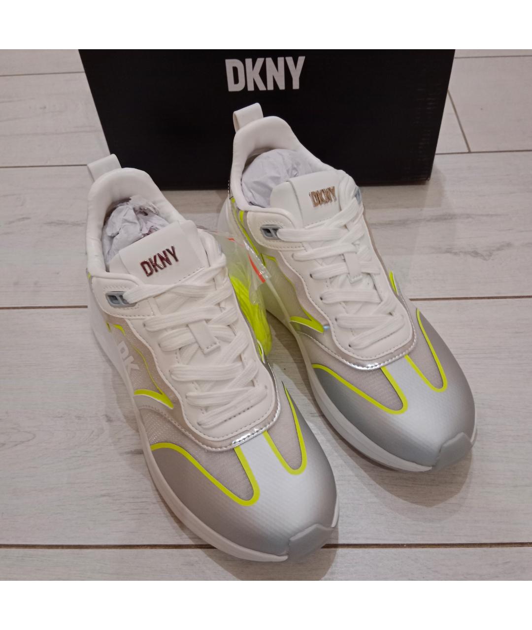 DKNY Белые кожаные кроссовки, фото 4