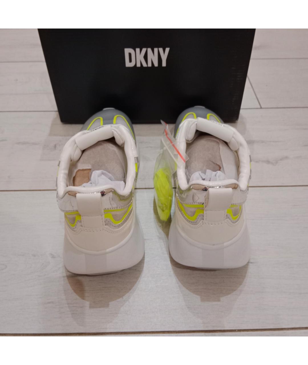 DKNY Белые кожаные кроссовки, фото 6