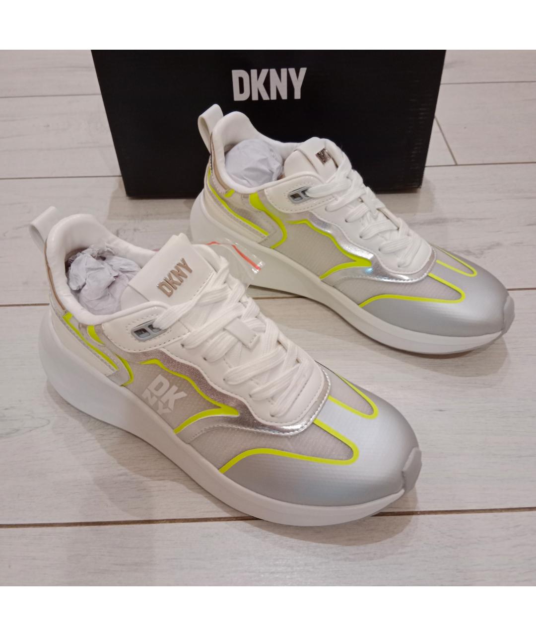 DKNY Белые кожаные кроссовки, фото 2