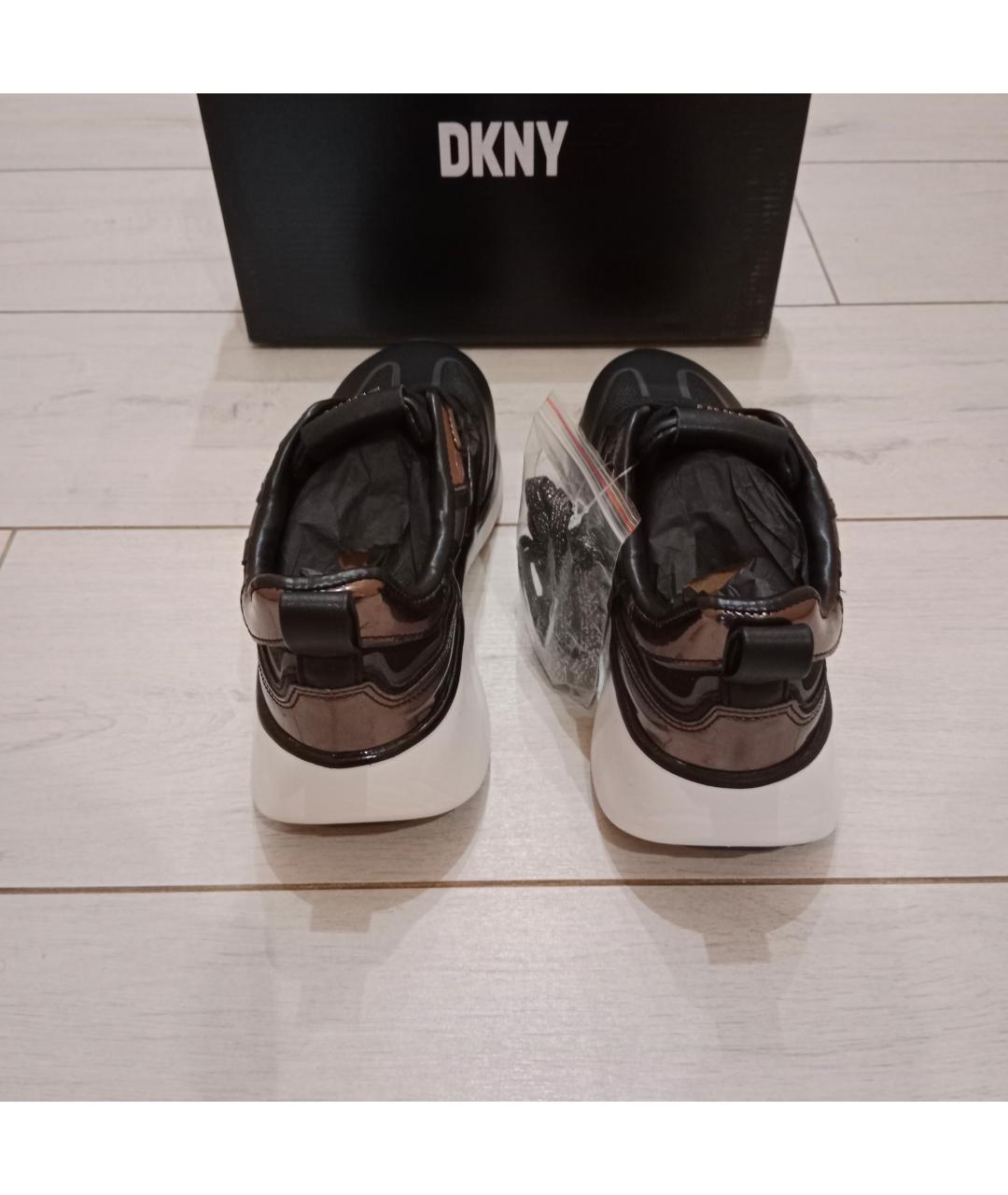 DKNY Черные кожаные кроссовки, фото 7