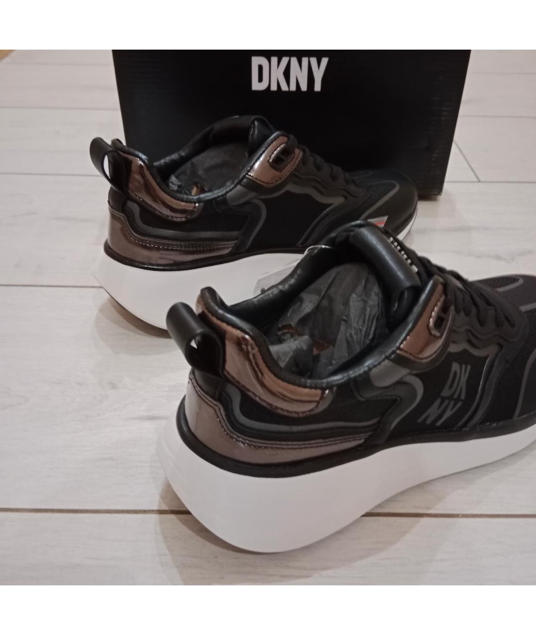 DKNY Черные кожаные кроссовки, фото 8