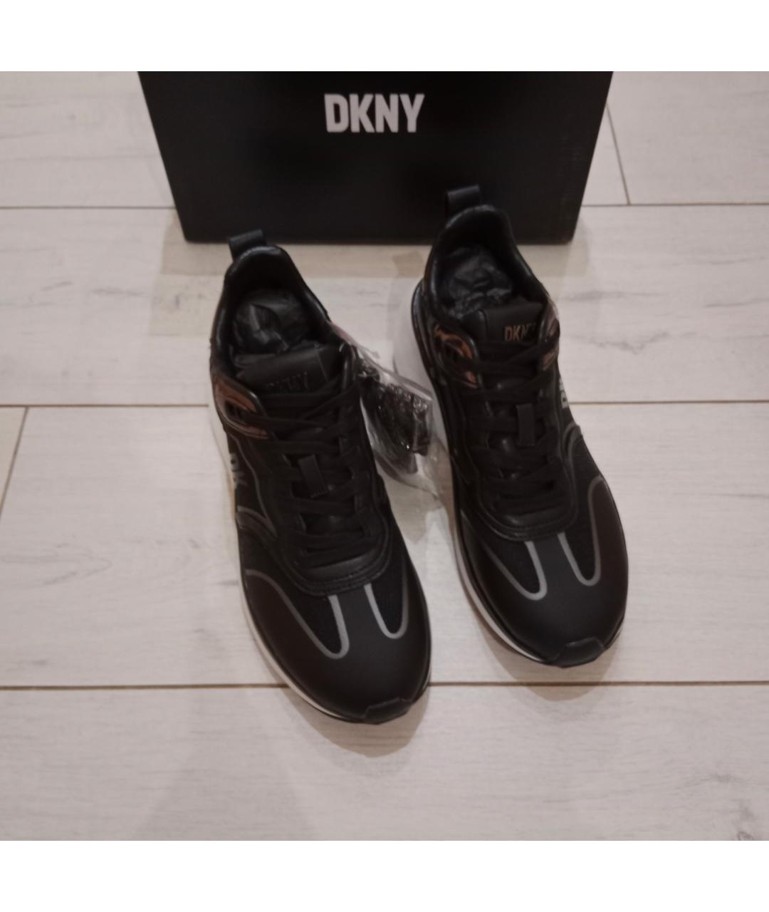 DKNY Черные кожаные кроссовки, фото 6