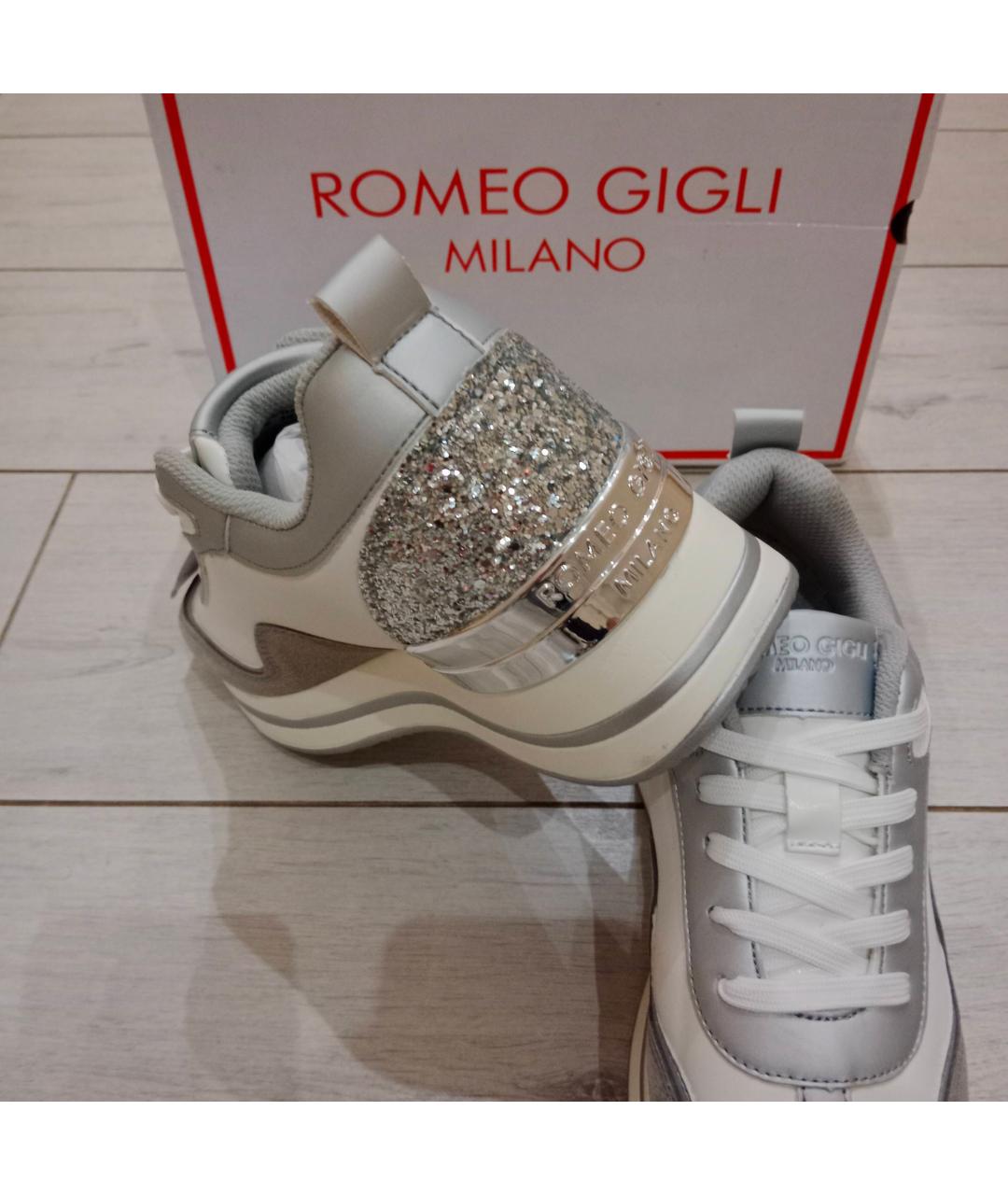 ROMEO GIGLI Белые кожаные кроссовки, фото 5