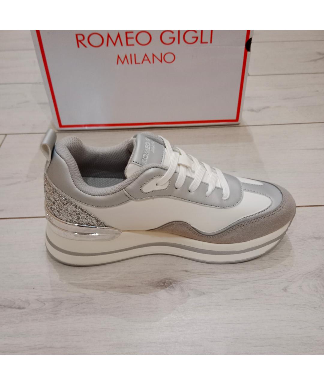 ROMEO GIGLI Белые кожаные кроссовки, фото 7