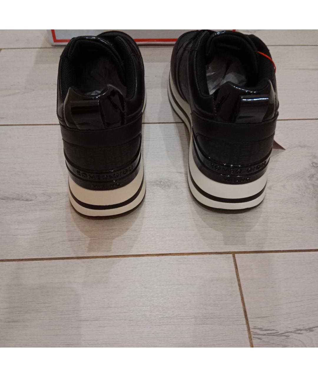 ROMEO GIGLI Черные кожаные кроссовки, фото 6