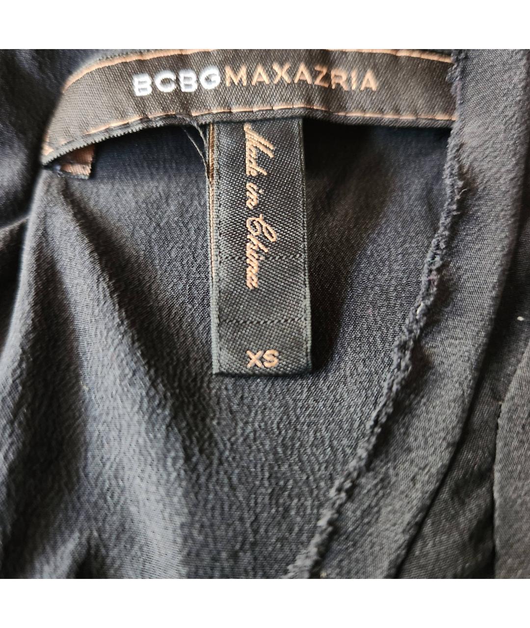 BCBG MAXAZRIA Антрацитовая шелковая блузы, фото 3
