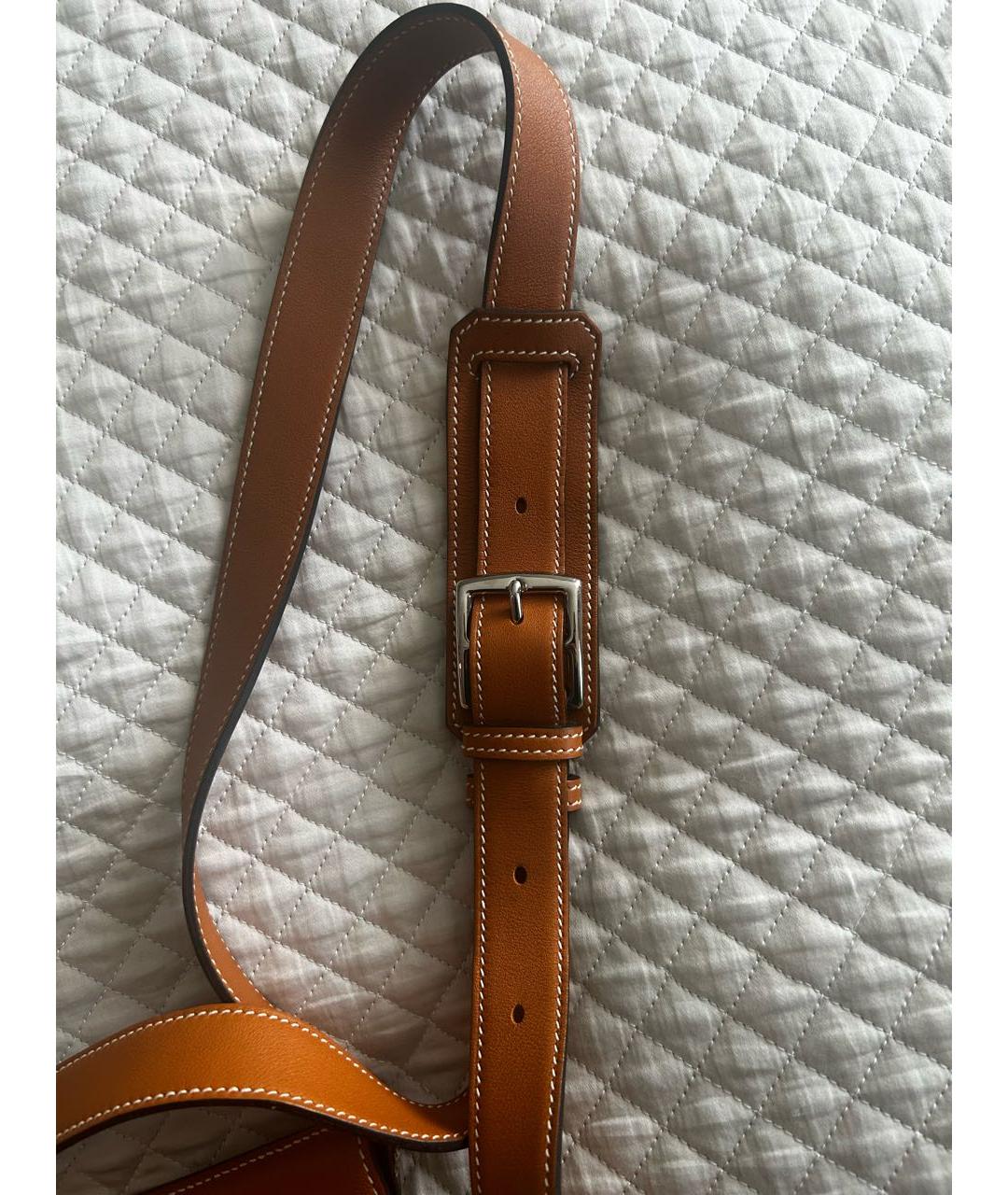 HERMES PRE-OWNED Оранжевая кожаная сумка через плечо, фото 5