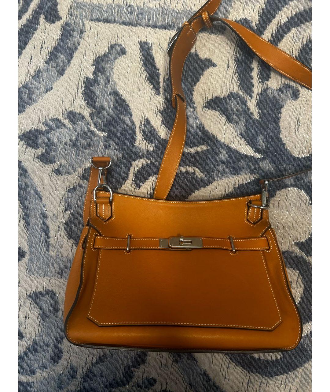 HERMES PRE-OWNED Оранжевая кожаная сумка через плечо, фото 2