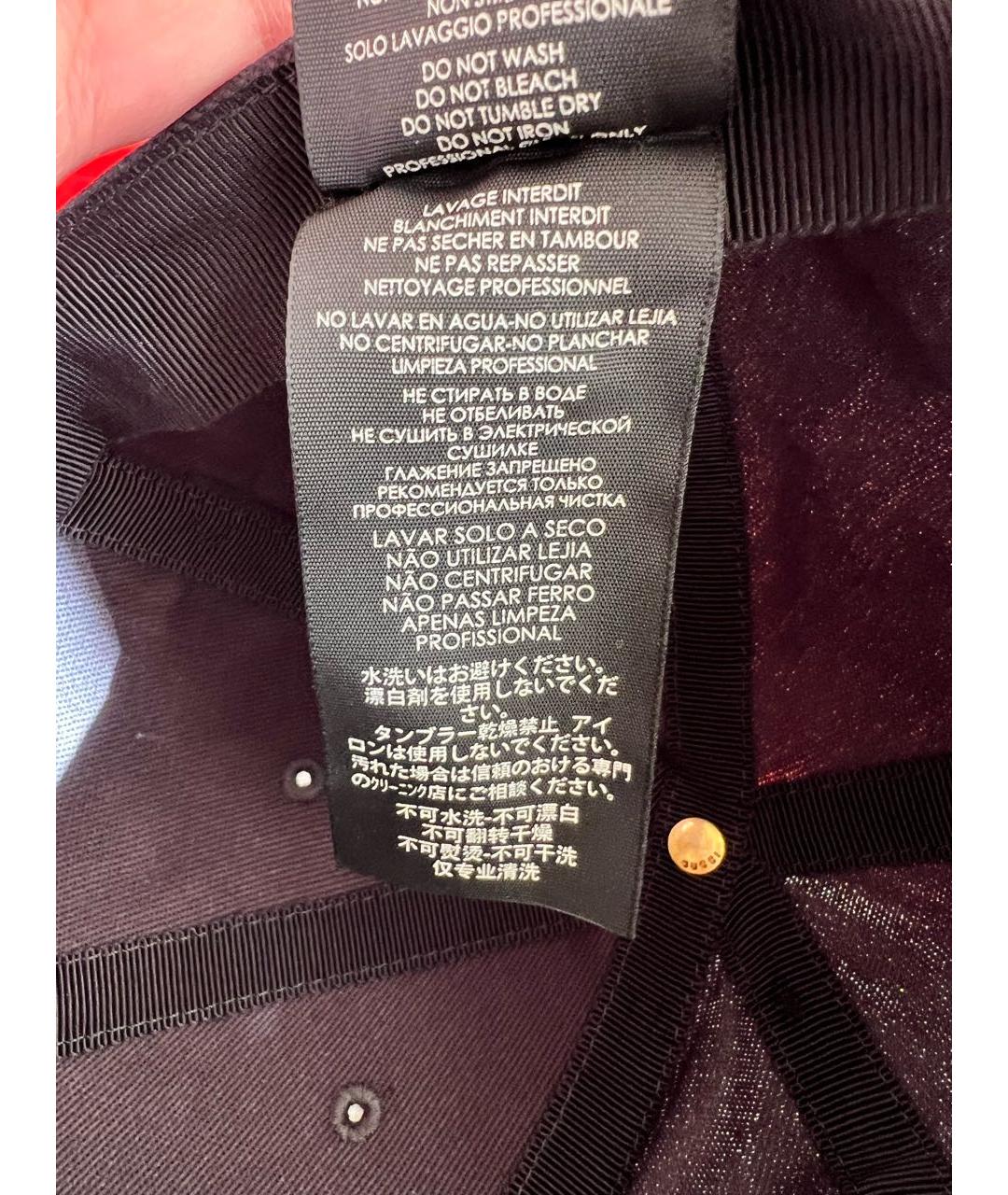 GUCCI Черная хлопковая кепка, фото 7