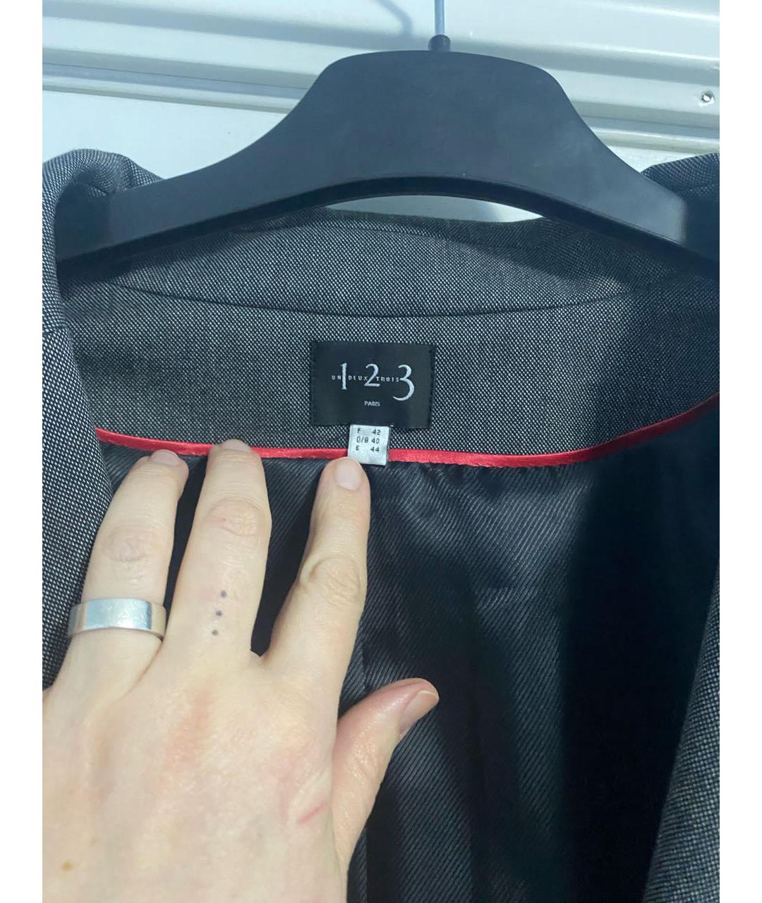 123 Серый вискозный жакет/пиджак, фото 2