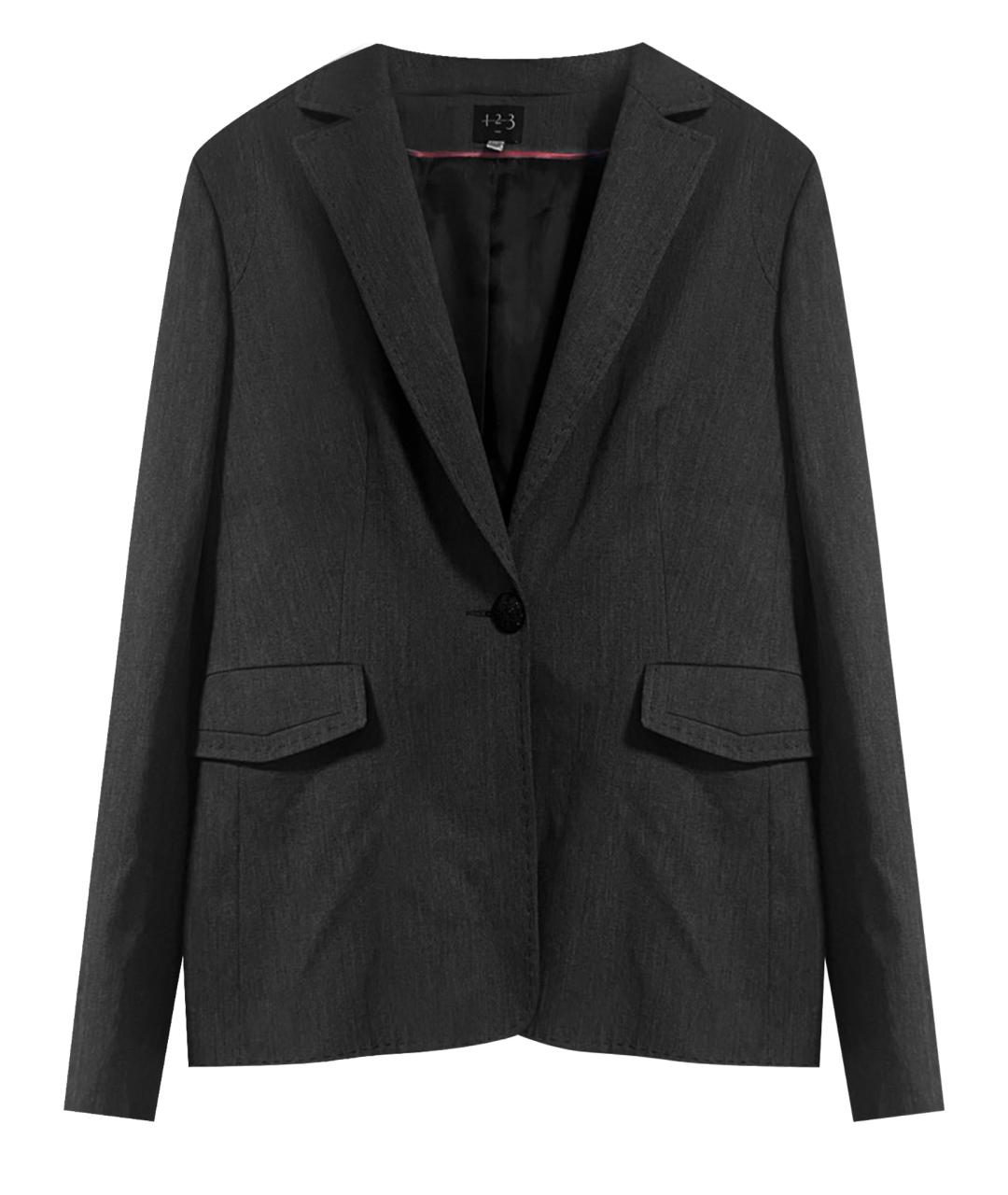 123 Серый вискозный жакет/пиджак, фото 1