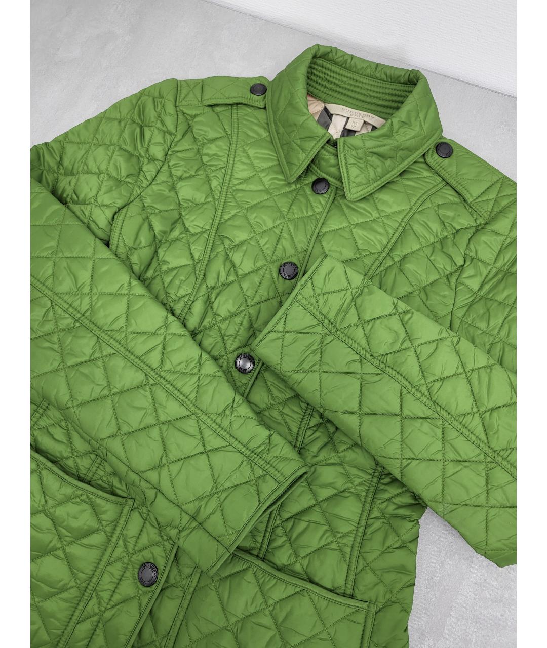 BURBERRY Зеленая полиэстеровая куртка, фото 3
