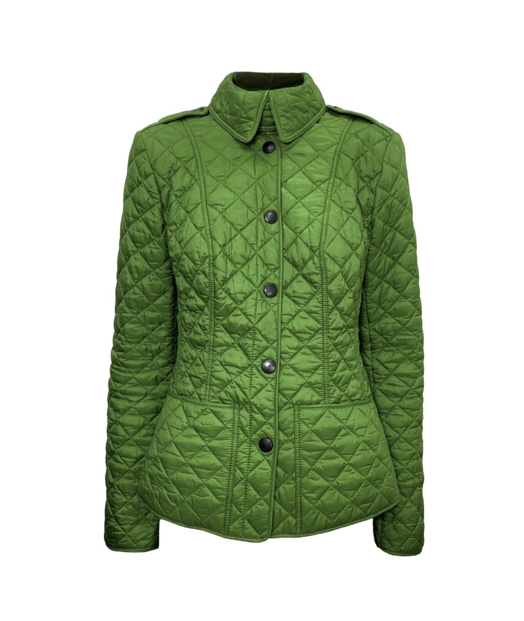 BURBERRY Зеленая полиэстеровая куртка, фото 1