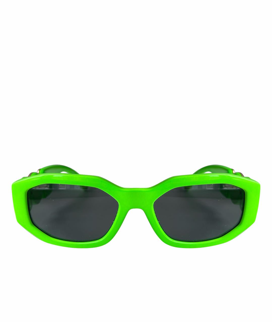 VERSACE Салатовые пластиковые солнцезащитные очки, фото 1