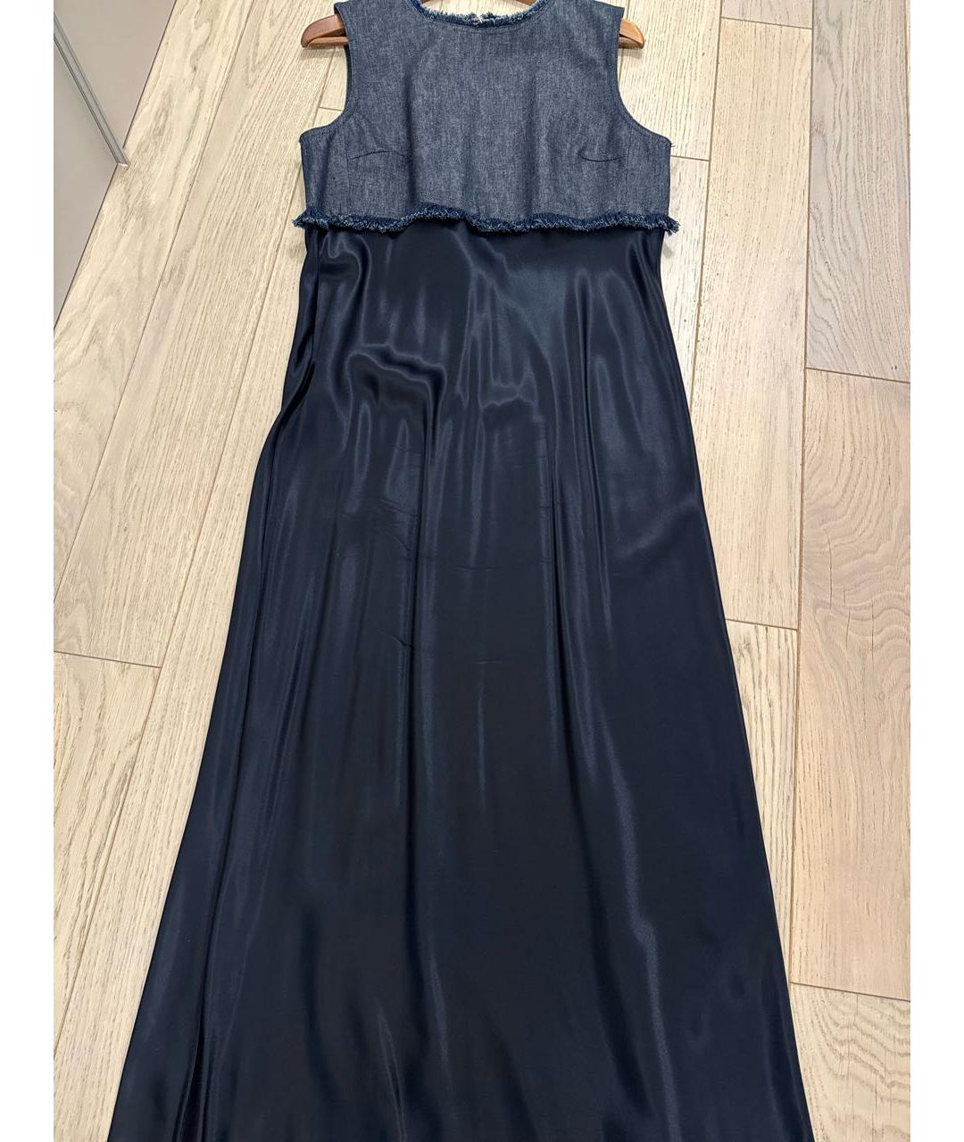 DKNY Темно-синее вискозное коктейльное платье, фото 5