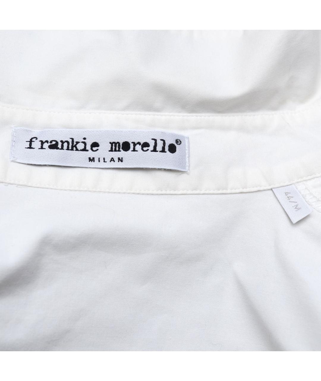 FRANKIE MORELLO Белая хлопко-эластановая рубашка, фото 5