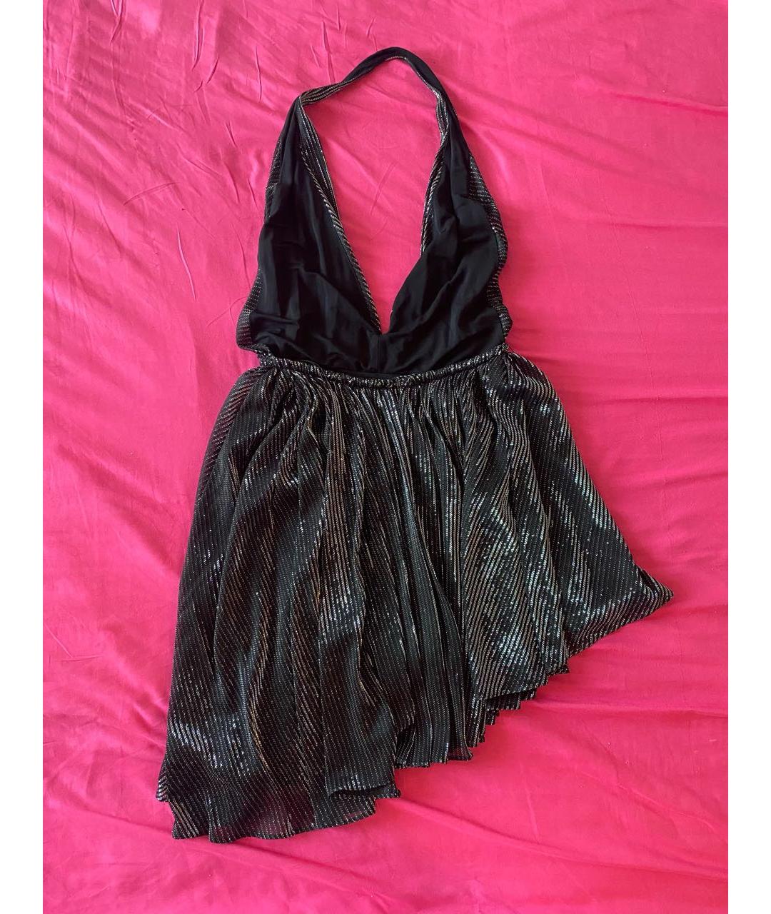 SAINT LAURENT Черное вискозное коктейльное платье, фото 2