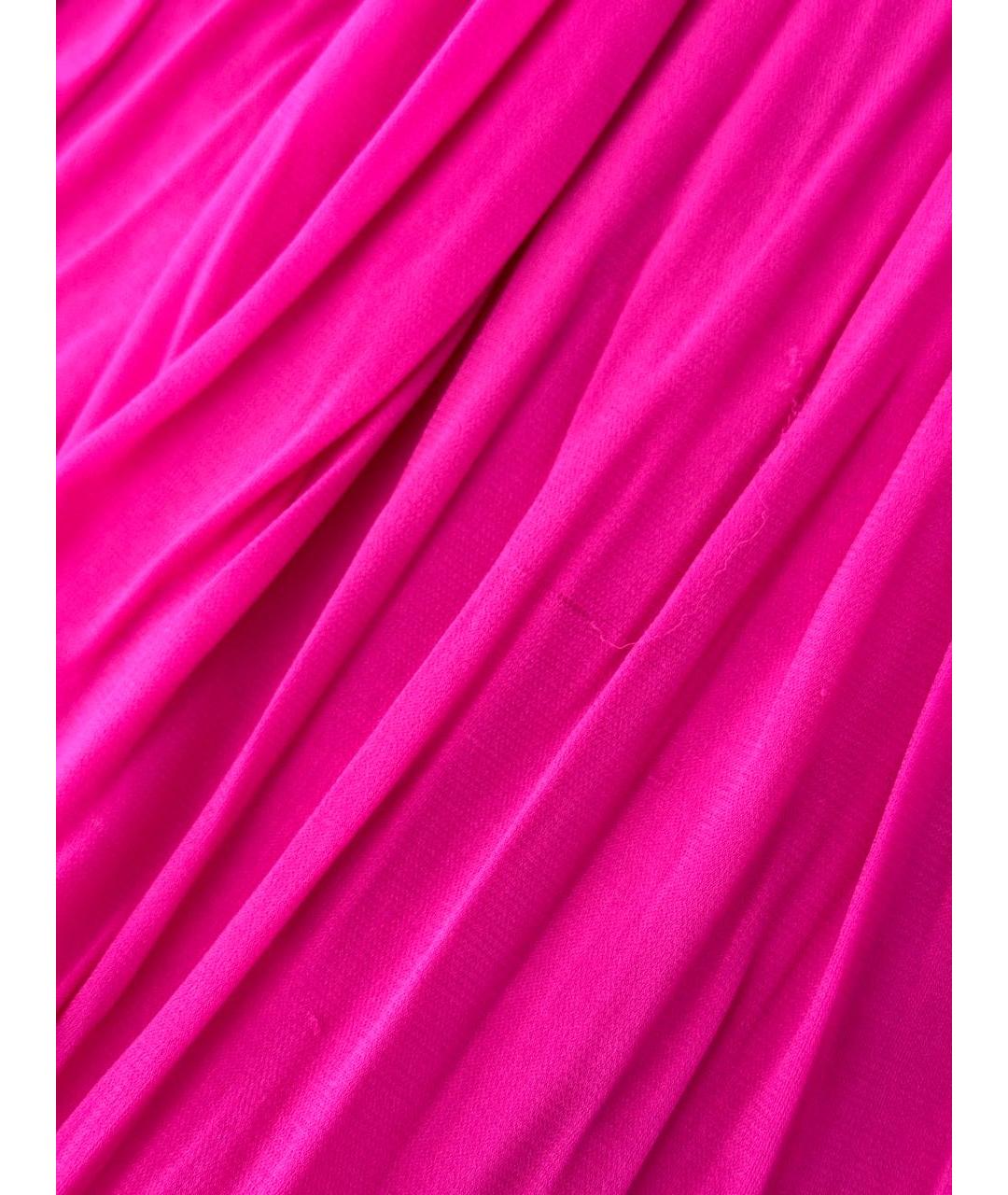 ROBERTO CAVALLI Фуксия шелковое коктейльное платье, фото 5
