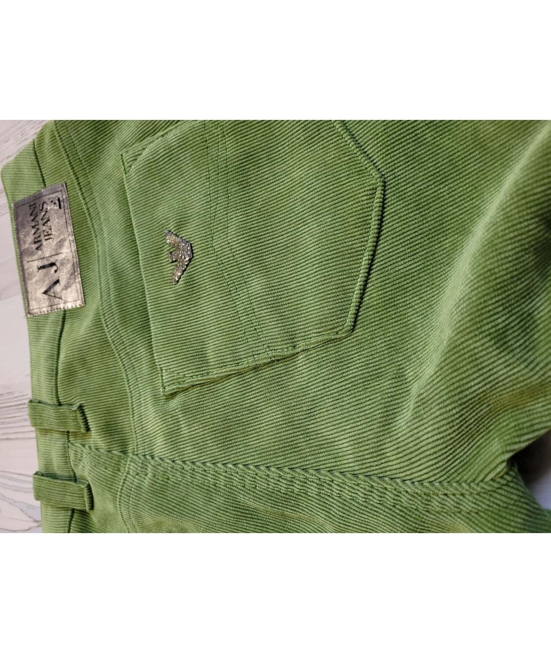 ARMANI JEANS Зеленые прямые джинсы, фото 4